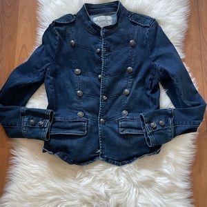 American Rag Denim Military Jacket Size Small